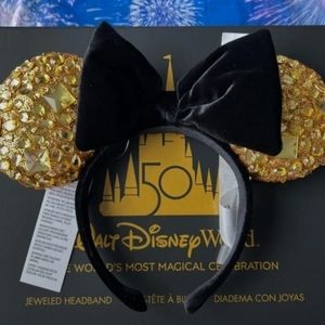 Disney Parks Limited Edition 50th Anniversary Luxury Gold Ears Headband
